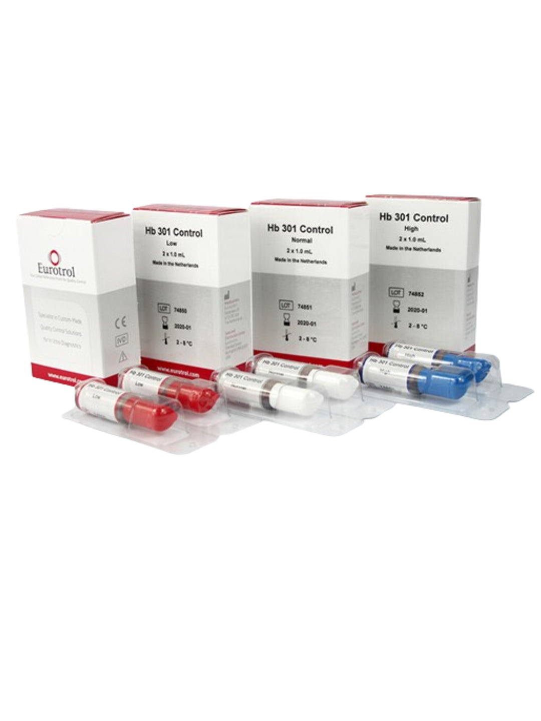 Hb301 Control LOW (2x1ml). Refrigerate. Order code 147.001.002
