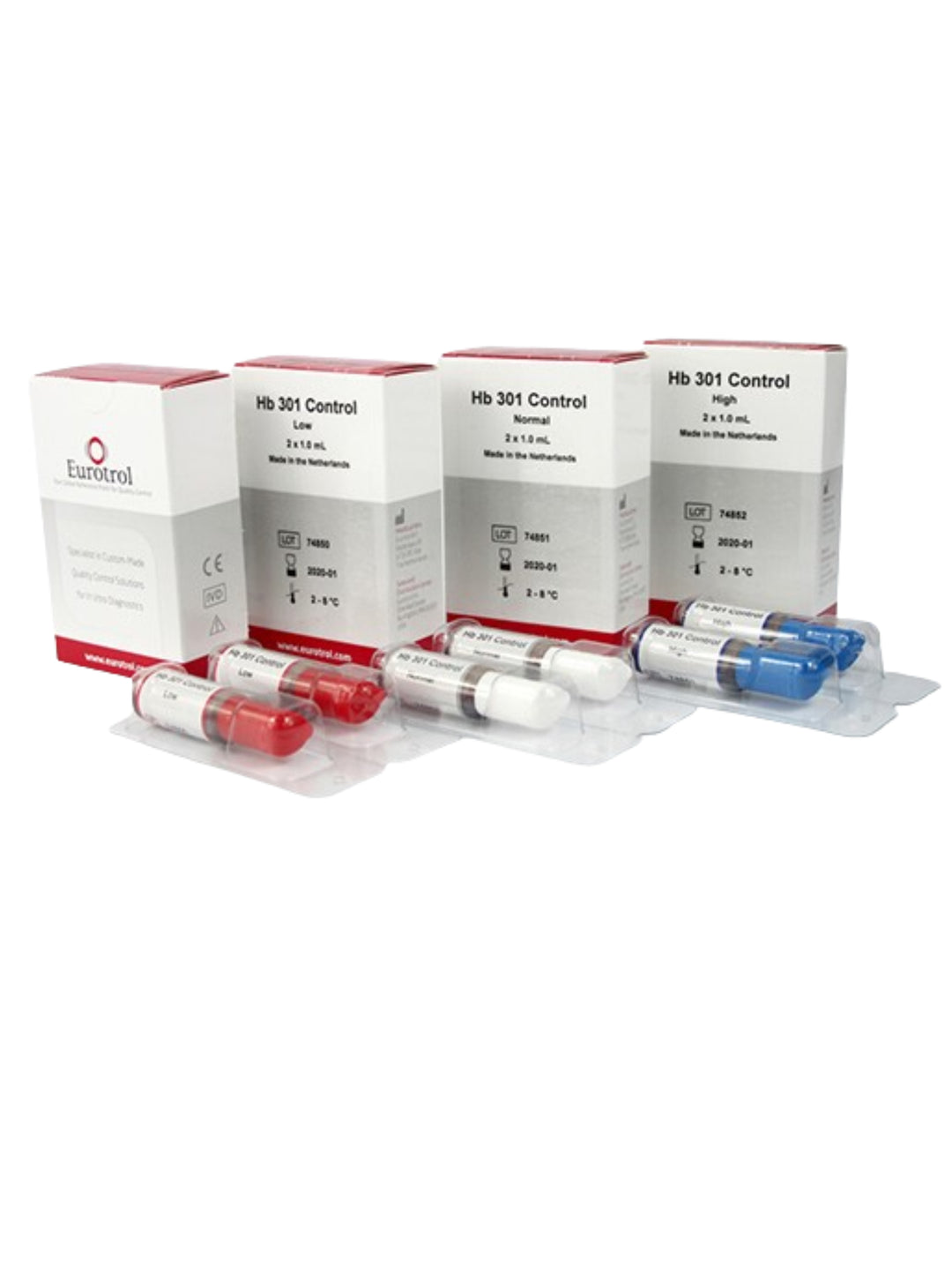 Hb301 Control NORMAL (2x1ml). Refrigerate. Order code 147.002.002