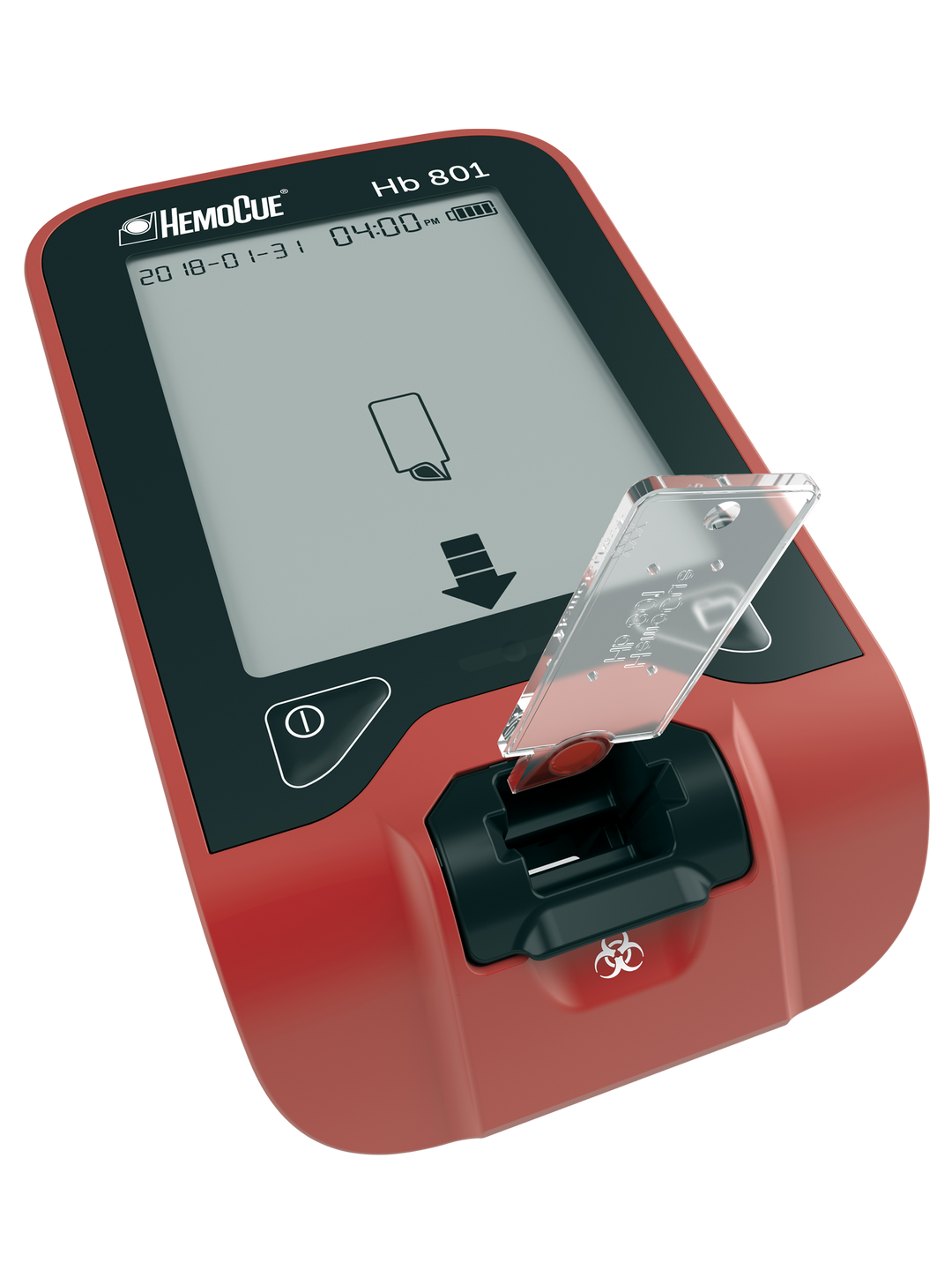 HemoCue<sup>®</sup> Hb 801 Analyzer (g/L. Rechargeable unit, inc. calculated HcT displayed). Order code 121922