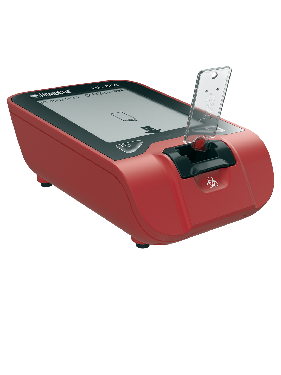 HemoCue<sup>®</sup> Hb 801 Analyzer (g/L. Rechargeable unit, inc. calculated HcT displayed). Order code 121922