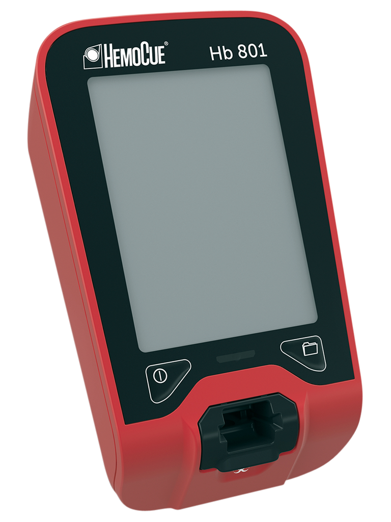 HemoCue® Hb 801 Analyzer (g/L. Rechargeable unit, inc. calculated HcT displayed)